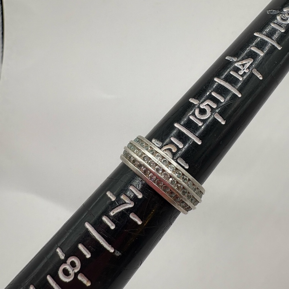 Silver CZ Band marked sterling